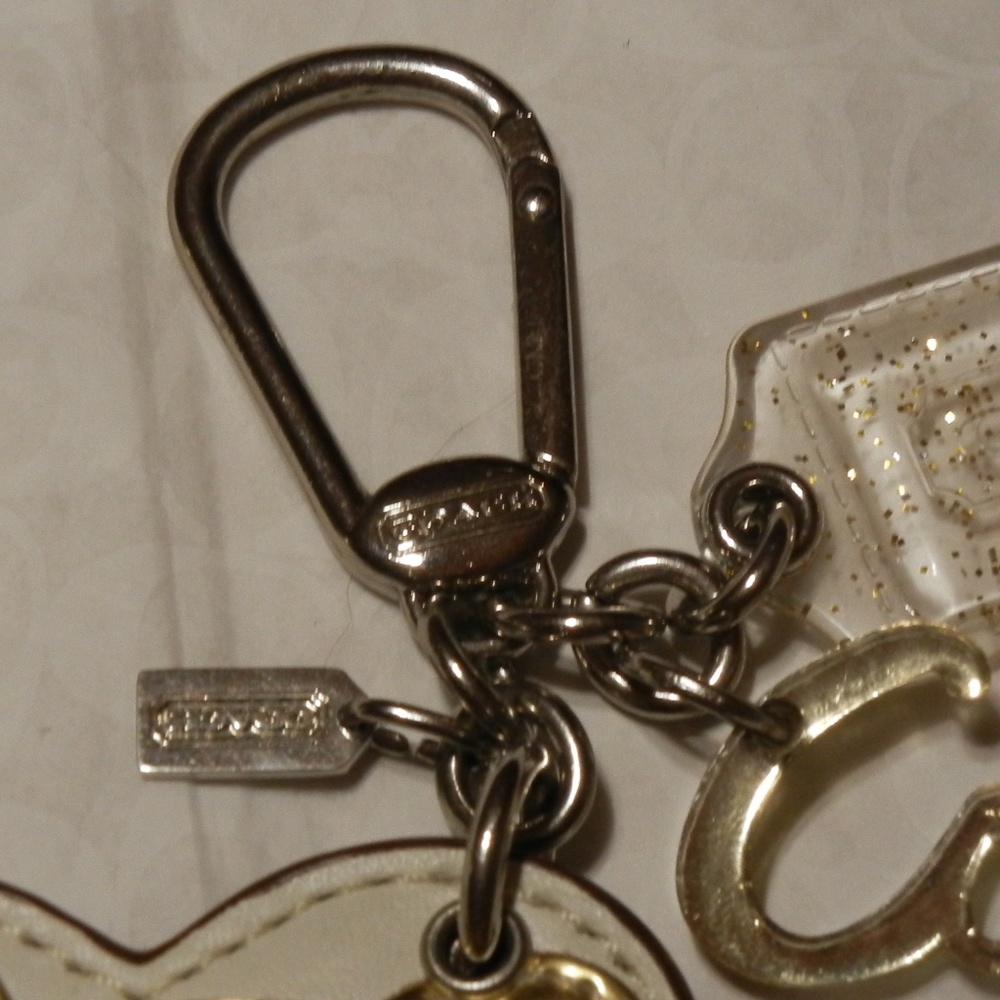 Vintage Coach Goldie Chan Fob Glitter Hangtag & Coach Script Nickel Hardware - Picture 3 of 5